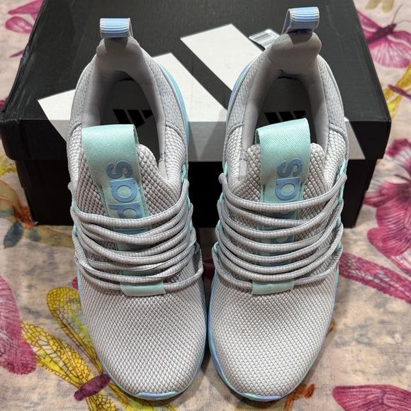 adidas Lite Racer rapt 7.0 K Sneakers in Gray and Blue - Picture 4 of 7